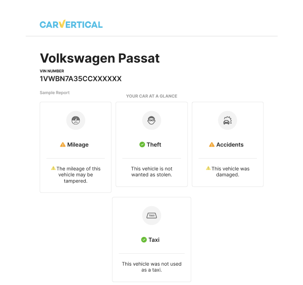 Приклад звіту carVertical